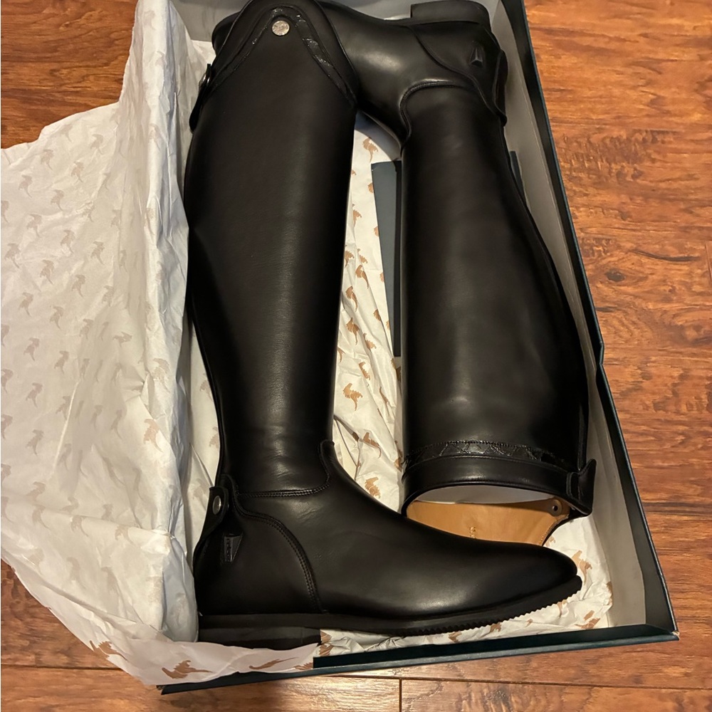 NEW in box Celeris DIOGO handmade black leather riding boots. UK 41 women - Picture 10 of 11